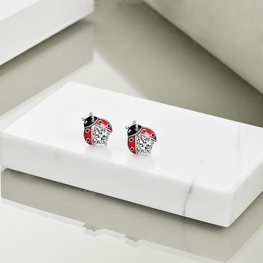 Lady Beetle Stud Earrings