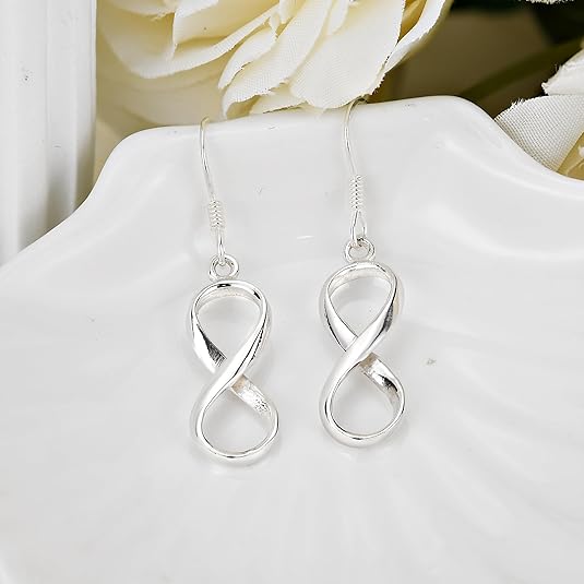 Plain Infinity Dangle Earrings