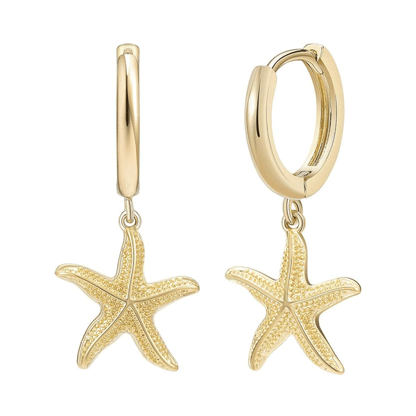 Gold Starfish Earrings