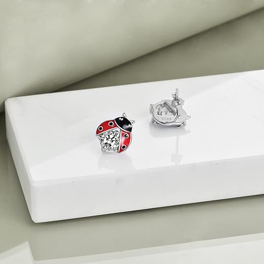 Lady Beetle Stud Earrings