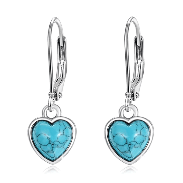 Turquoise Heart Earrings